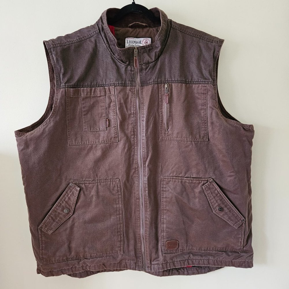 Legendary Whitetails Tan and Brown Utility Vest
